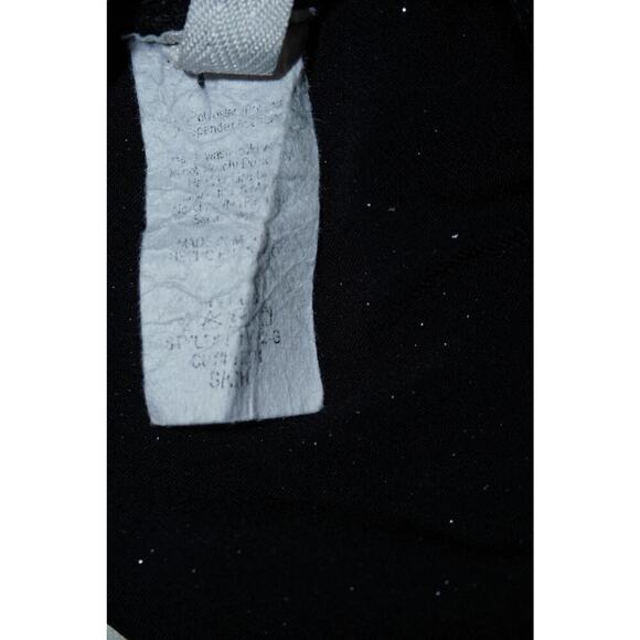 Vintage Bluetblu Y2K Ruched Glitter Cowl Neck Tank Black Spaghetti Strap  Small - Picture 10 of 11